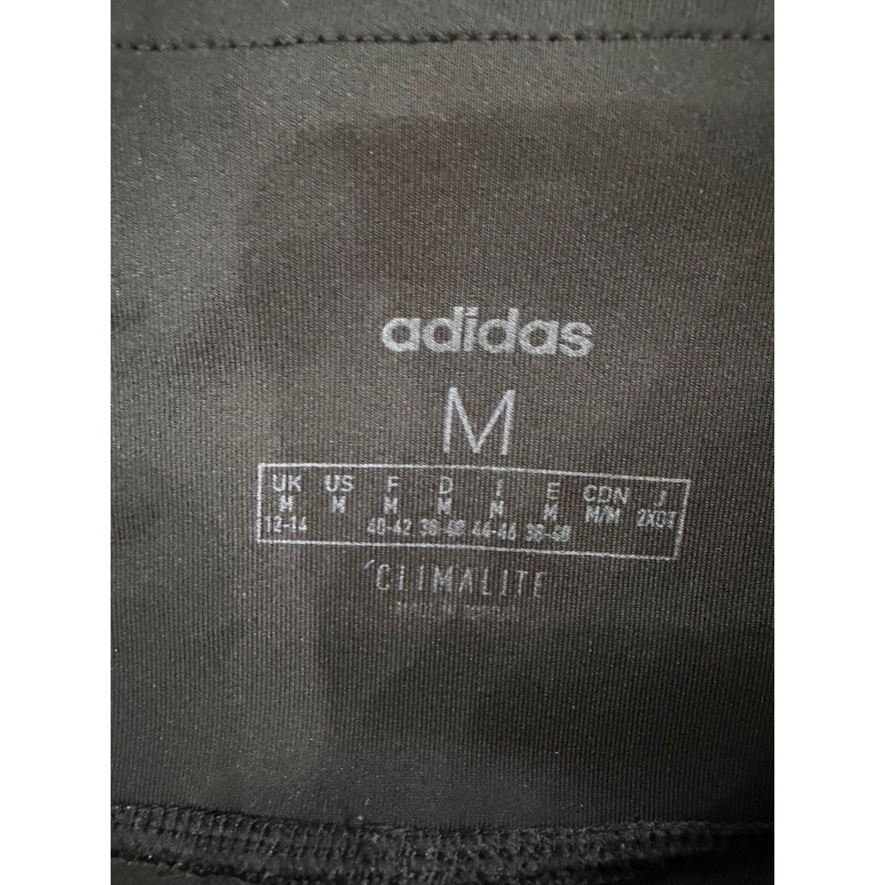 Adidas Leggings Womens Medium‎ Black 3-Stripe Climalite High Rise Active Tights - Picture 2 of 10